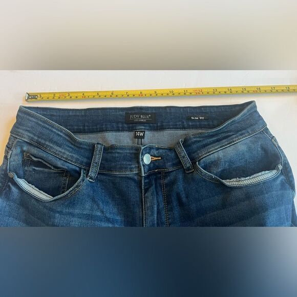 Judy Blue Slim Fit Jeans Sz 14W Dark Wash Stretch High Rise NWOT - Picture 3 of 8
